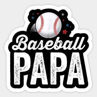 Baseball Papa Dad Father Grandpa Men Sticker